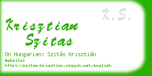 krisztian szitas business card